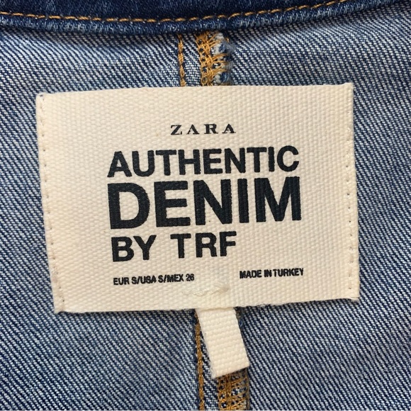 Zara Authentic Denim by TRF Women’s Denim Button Closure Mini Dress Size Small - Picture 4 of 16